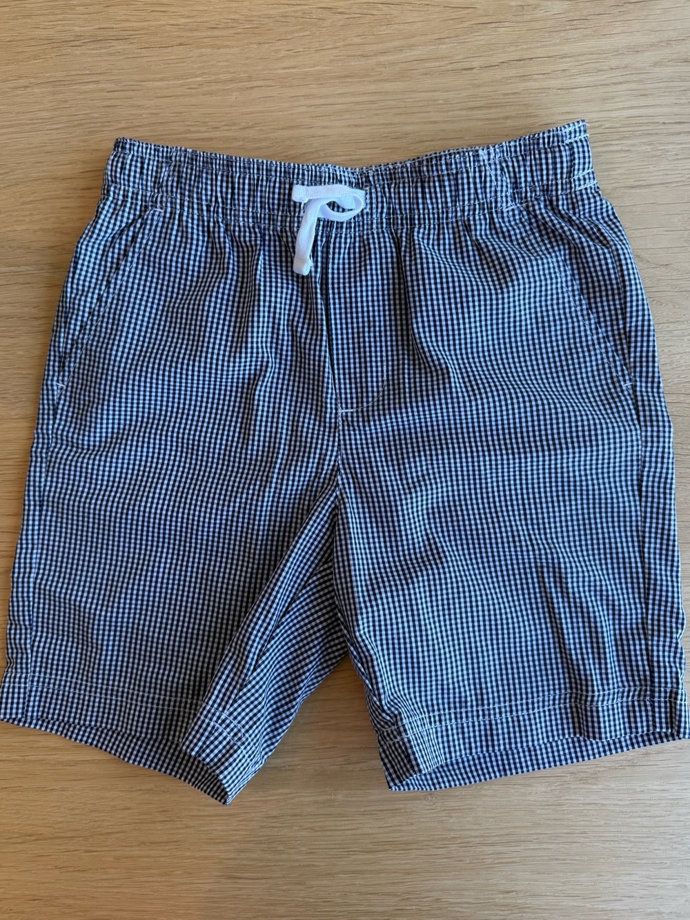 Janie and Jack Boys Gingham Drawstring Shorts
Navy Blue/White
